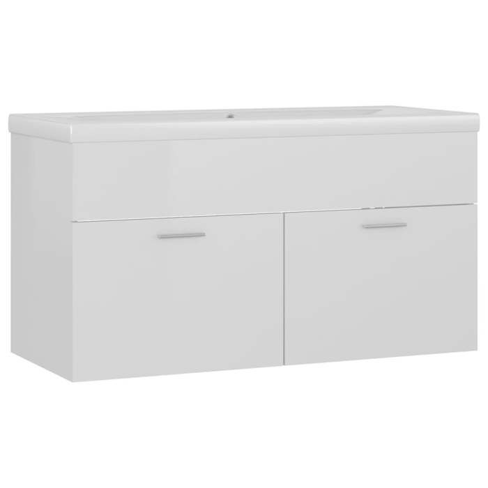VidaXL Sink Cabinet with Integrated Sink, Sink Unit with Storage, Bathroom Vanity Cabinet, 3070844