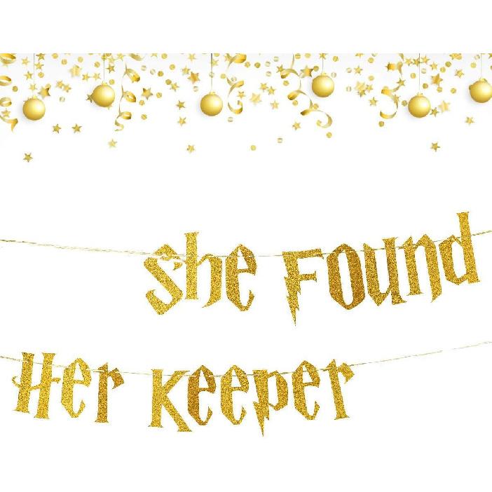 Gold Glitter Bachelorette Party Banner Decorations - Bridal Shower Hen Party Decorations Supplies, Wedding Party Decoration, Gold Glitter Banner |