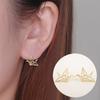 Geometrische Origami-Kranich Edelstahl Ohrstecker - Klein, Vielseitig, Chinesischer Stil Vogel Knorpel Schmuck