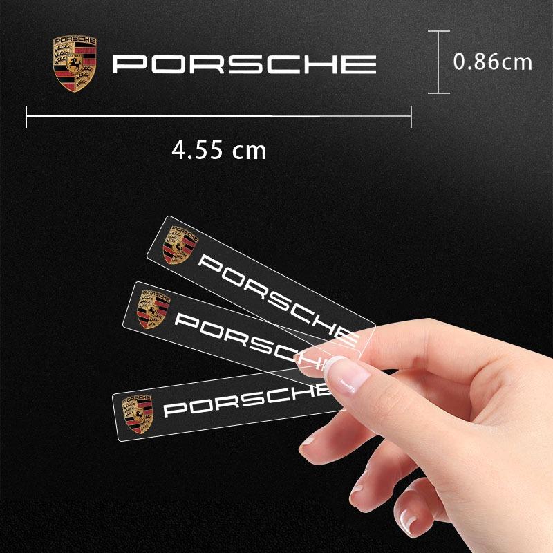 2/5/10Pcs Car Interior Random Stickers Car Steering Wheel Emblem Styling For Porsche Boxster Cayenne Panamera Macan Cayman 911 918 996 917 991