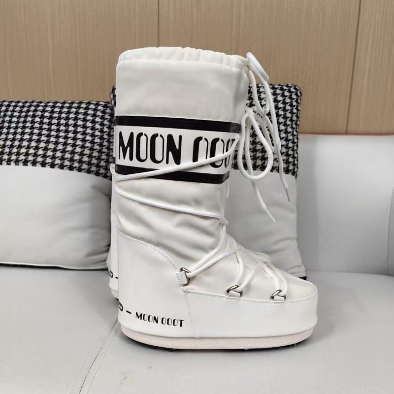 Wintermode Moon Boots Verdickte Thermohülle Baumwollstiefel Wasserdichte und rutschfeste Riemen Brotstiefel