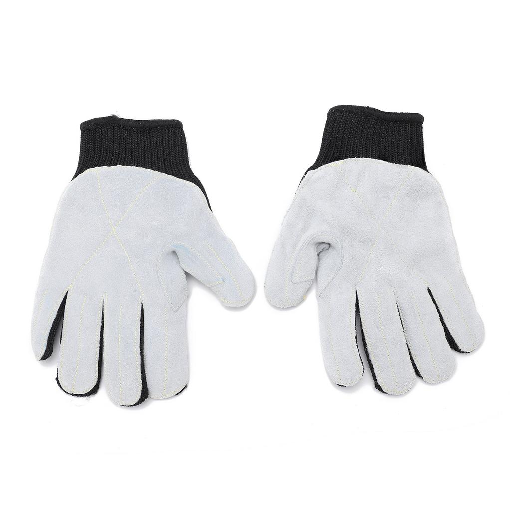 Pair Protective Gloves Grade 5 AntiCutting Polyethylene Fiber Leather for Workshop Security