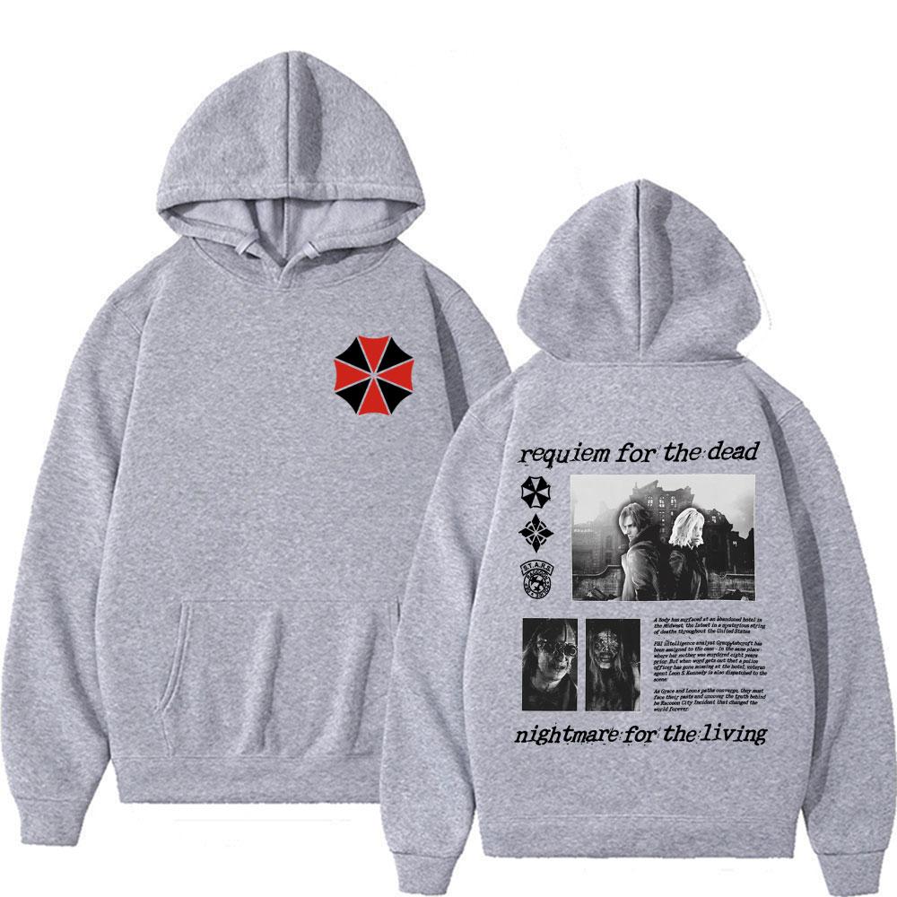 Limited Resident Evil 9 Requiem Violence Aesthetic Sweatshirt Men Women Harajuku Cool Gothic Hooded Oversized Hoodie