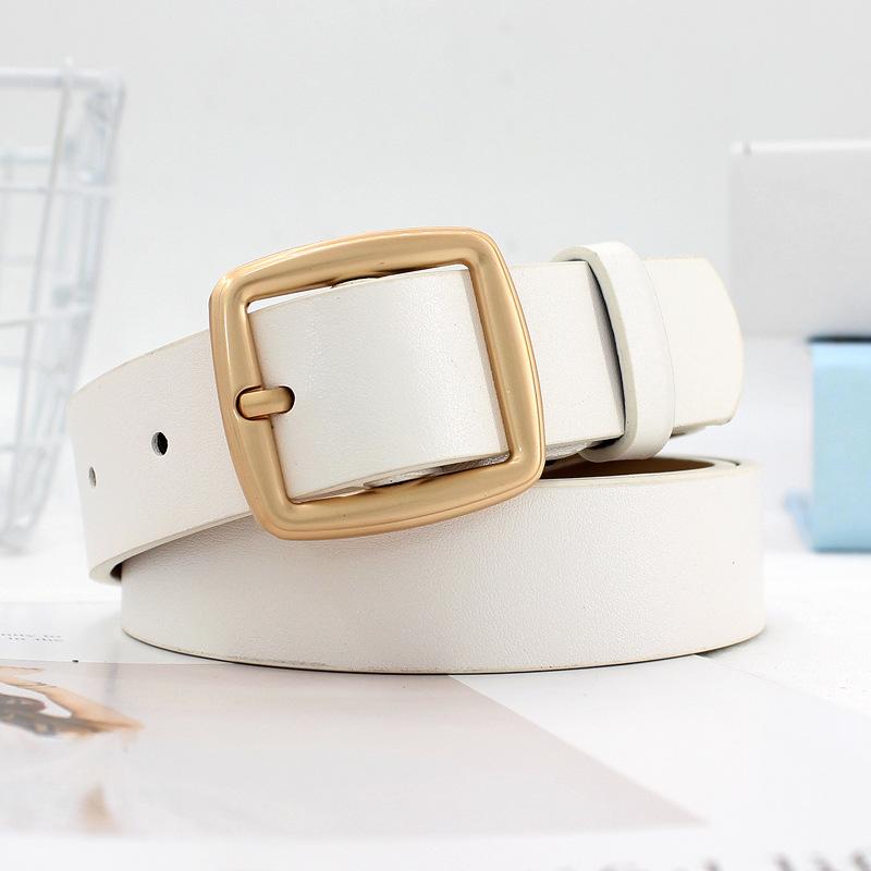 Japanese Buckle Women'S Retro Simple Decorative Jeans With Chic Trend Bf Wind Wide Belt Women