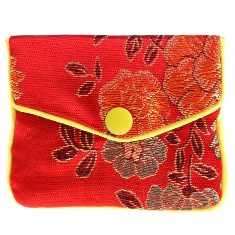 A52E Jewelry Storage Bags Silk Chinese Tradition Purse Gifts Jewels