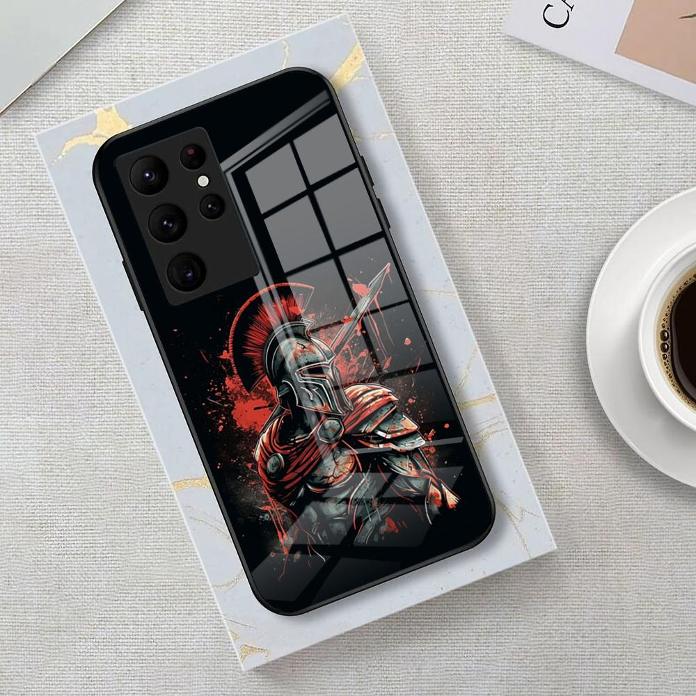 

Spartan Warriors Phone Case For Samsung S25 Edge Ultra 23 22 21 20 Ultra Plus S24 Fe A54 53 25 Glass Cover Samsung A55