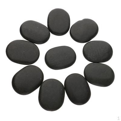10 teile/los Spa Felsen Entspannende Massage Steine für Basalt Kit -3x4 cm Schwarz