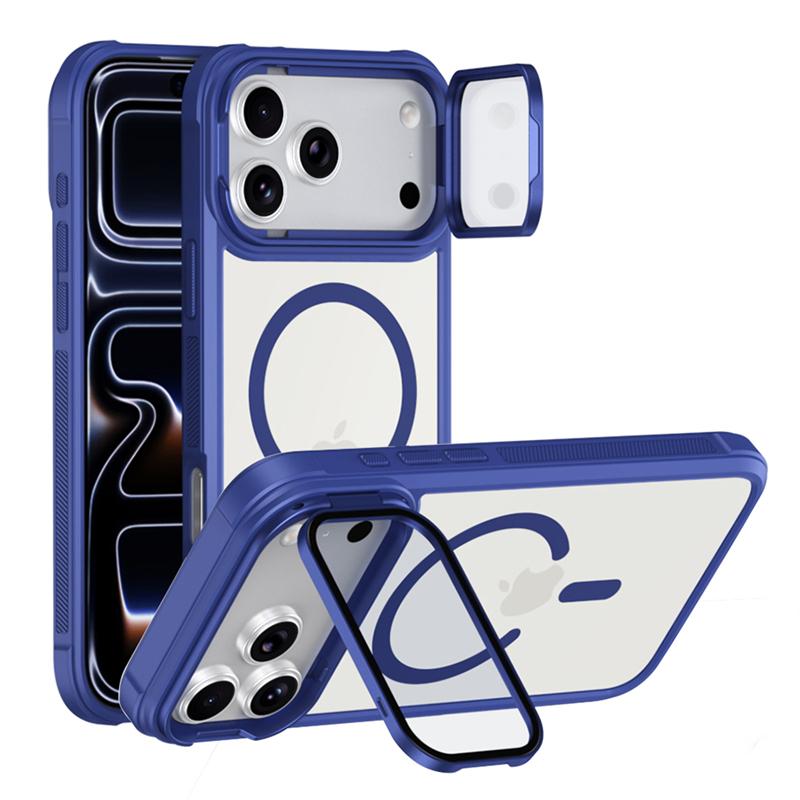 Glaslinsenschutz Ständer Handyhüllen Für iPhone 17 16 15 14 13 12 11 Pro Max Plus Air Für Magsafe Stoßfeste Magnetische Hülle