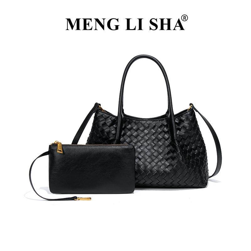 Niche design high-end hand-woven bag fashion shoulder crossbody portable tote bag women чёрный