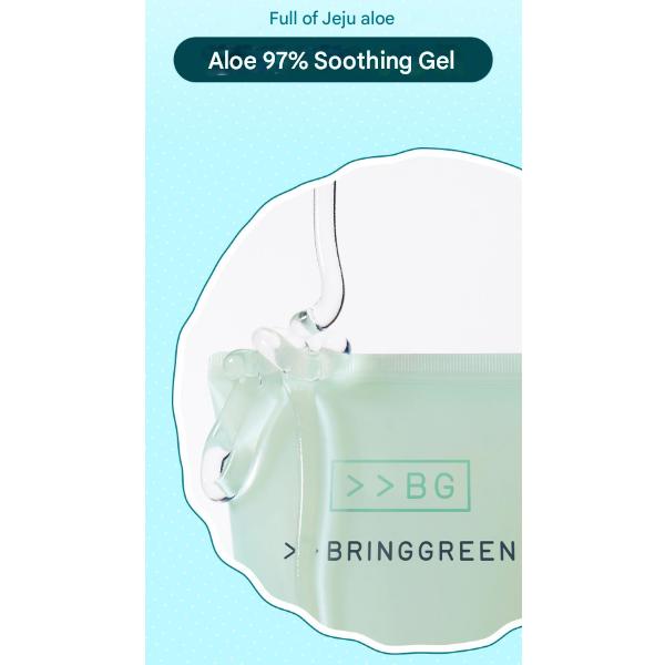 BringGreen Aloe 97% Soothing Gel, Aloe 97% Soothing Gel, Pink Aloe 96% Soothing Gel 300mL (6 Options)