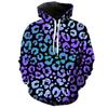 Leopard Pattern 3D Printed Harajuku Men's Sweatshirt Oversized Hoodies For Male Female Pullover Leopard Print Casual Top
