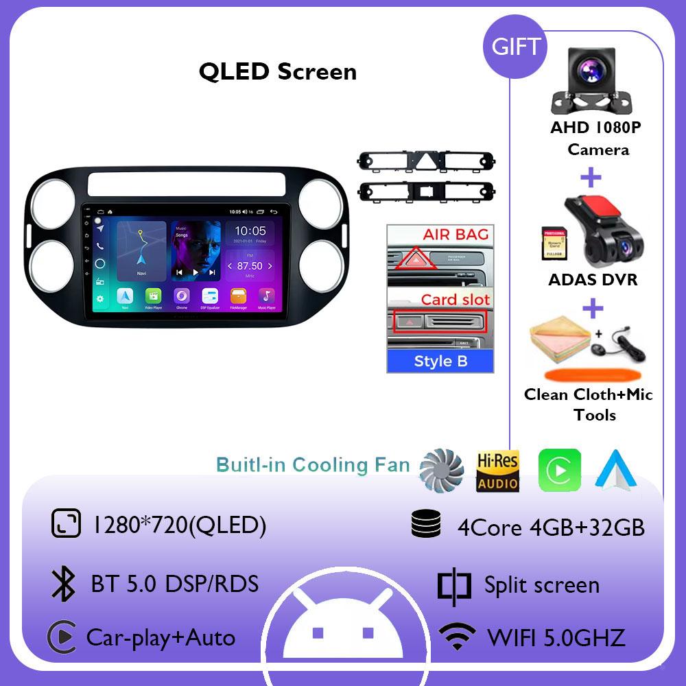 Radio Auto Android 14 Pentru Volkswagen VW Tiguan 2006 2010 2016 Golf Plus Wireless Carplay Auto Stereo Auto Player Multimedia WIFI