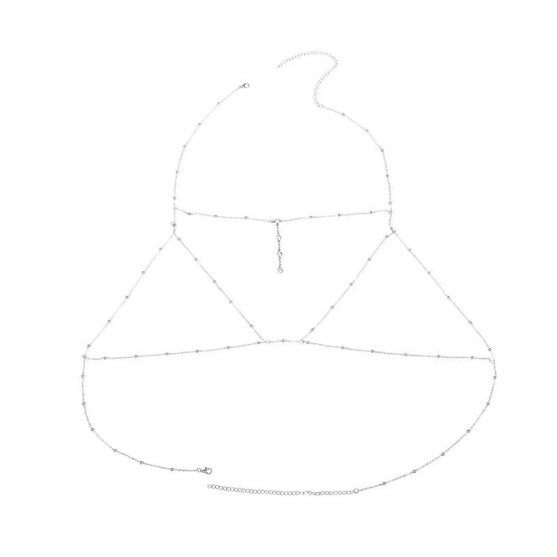 Stiletto Diamond Sexy Chest Chain Body Chain Elegant and Fashionable Design High-end Necklace Collar Chain Accessory