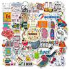 50 New Chemical Equipment Laboratory Personalized Science Cartoon Laboratory Supplies Stickers Computer Ipad Stickers