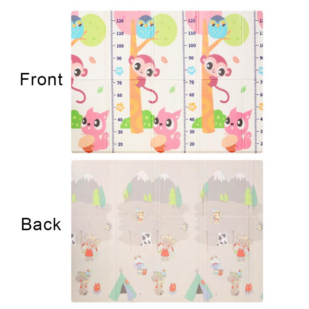 2x1.5m Infant Foldable Cartoon Baby Play Mat Babe Carpet Children Crawling Pad Game Picnic Carpet