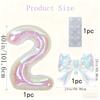 0-9 Number Balloon Decorative Birthday Party Balloon Bowknot Balloon Photo Props  Anniversary