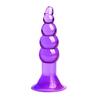 Unisex Pleasure Flexible Beads Anal Sex Toy Butt Plug Insert with Suction Cup