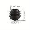 20 Pieces Of Black Circular Plastic Plug Chair Leg Covers For Furniture Tables And Chairs, Pipe Plug Covers
