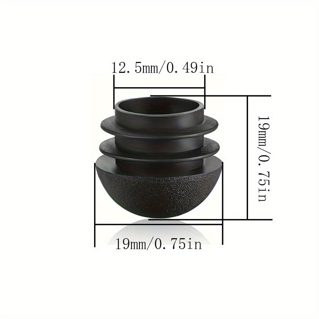 20 Pieces Of Black Circular Plastic Plug Chair Leg Covers For Furniture Tables And Chairs, Pipe Plug Covers