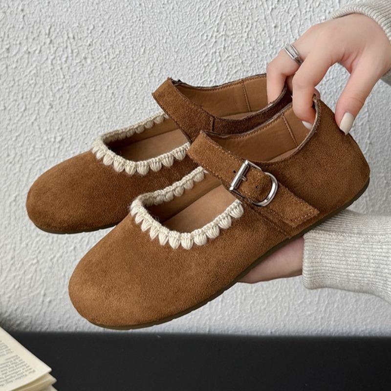 Fashion Flats Women Shallow Loafers Shoes Fashion Suede Autumn Casual Sneakers 2025 Designer Elegant Shoes New Trends Mujer Zapatillas