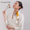 VICTORIA&VERA British Style Printed Mulberry Silk Scarf V826ZS07