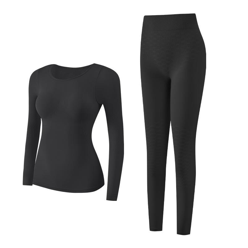 Women's Self-Heating Seamless Cashmere Thermal Underwear Set - Shaping and Slimming for Autumn and Winter
