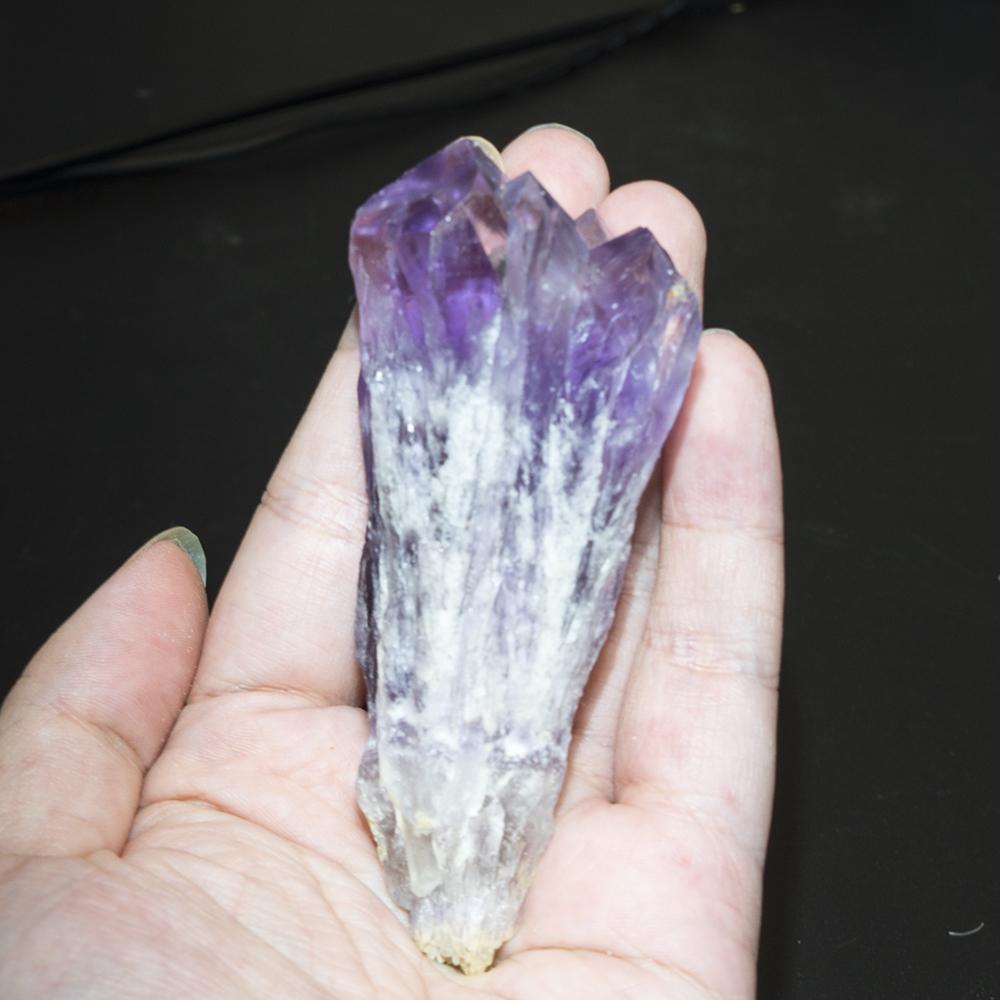 Natural Uruguay Amethyst Backbone Crystal Scepter Wand Single Point Cluster Crystal Wand Home Decoration Mineral Specimen Gift