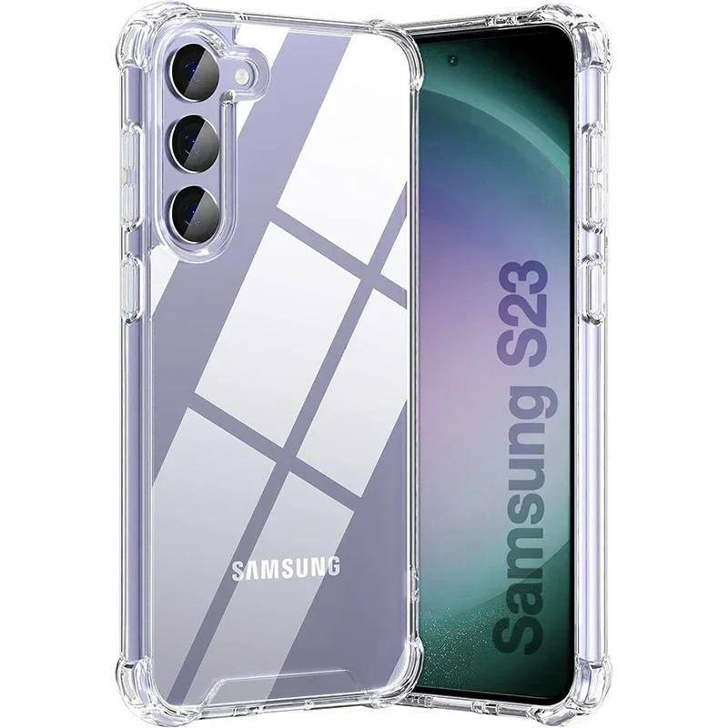 For Samsung Galaxy S25 A55 A15 A16 A25 A54 A53 A52 A14 A13 A23 A24 A73 A33 A34 A35 A04 A05 A06 Hybrid Shockproof Clear Hard Case