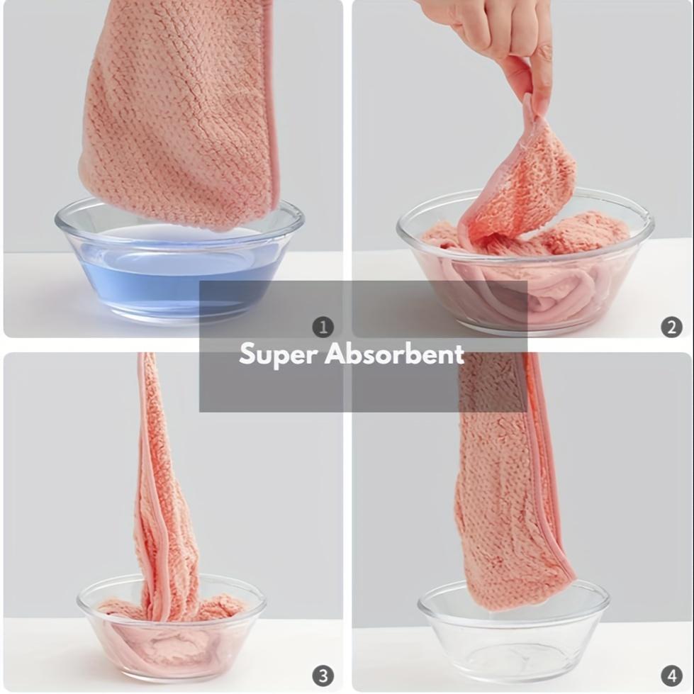 Haartrocknungs-Turban-Handtuchwickel, einfarbig, trockene Haarkappe, schnelltrocknendes Handtuch, weiche Badekopfwickel für Unisex