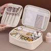 Portable Travel Cosmetic Bag Large Capacity Waterproof Toiletry Bag Storage Bag Multifunctional Leather Cosmetic Box Storage Bag