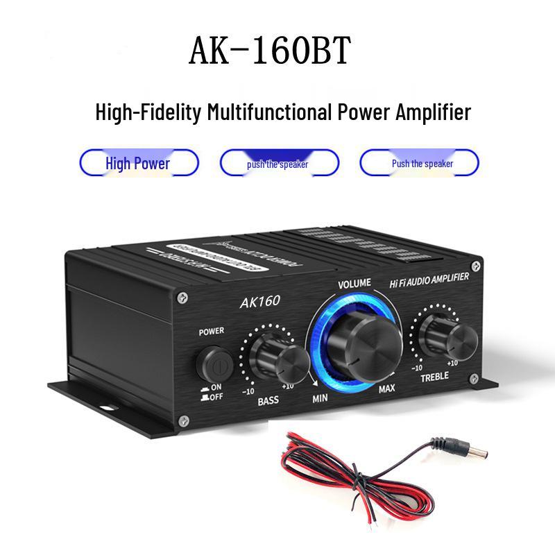 12V Bluetooth 5.0 Stereo Amplifier for Car, Computer, or Desktop: 2-Channel Background Music Power