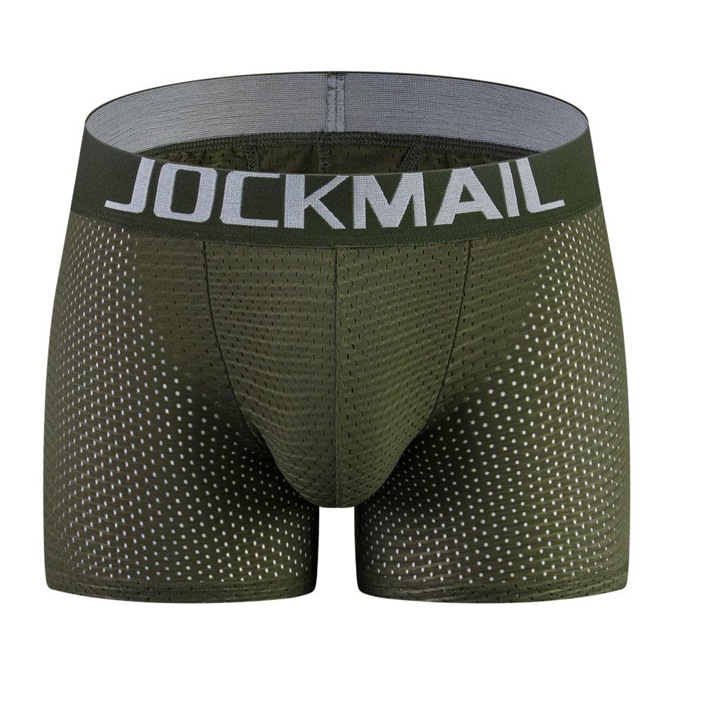 JOCKMAIL Men's Push-Up Boxer Briefs with Padded Mesh for Enhanced Fit