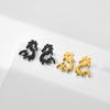 My Shape Punk Dragon Totem Stud Earrings for Men Women Hippop Black Color Stainless Steel Earring Vintage Jewelry Celtics Amulet