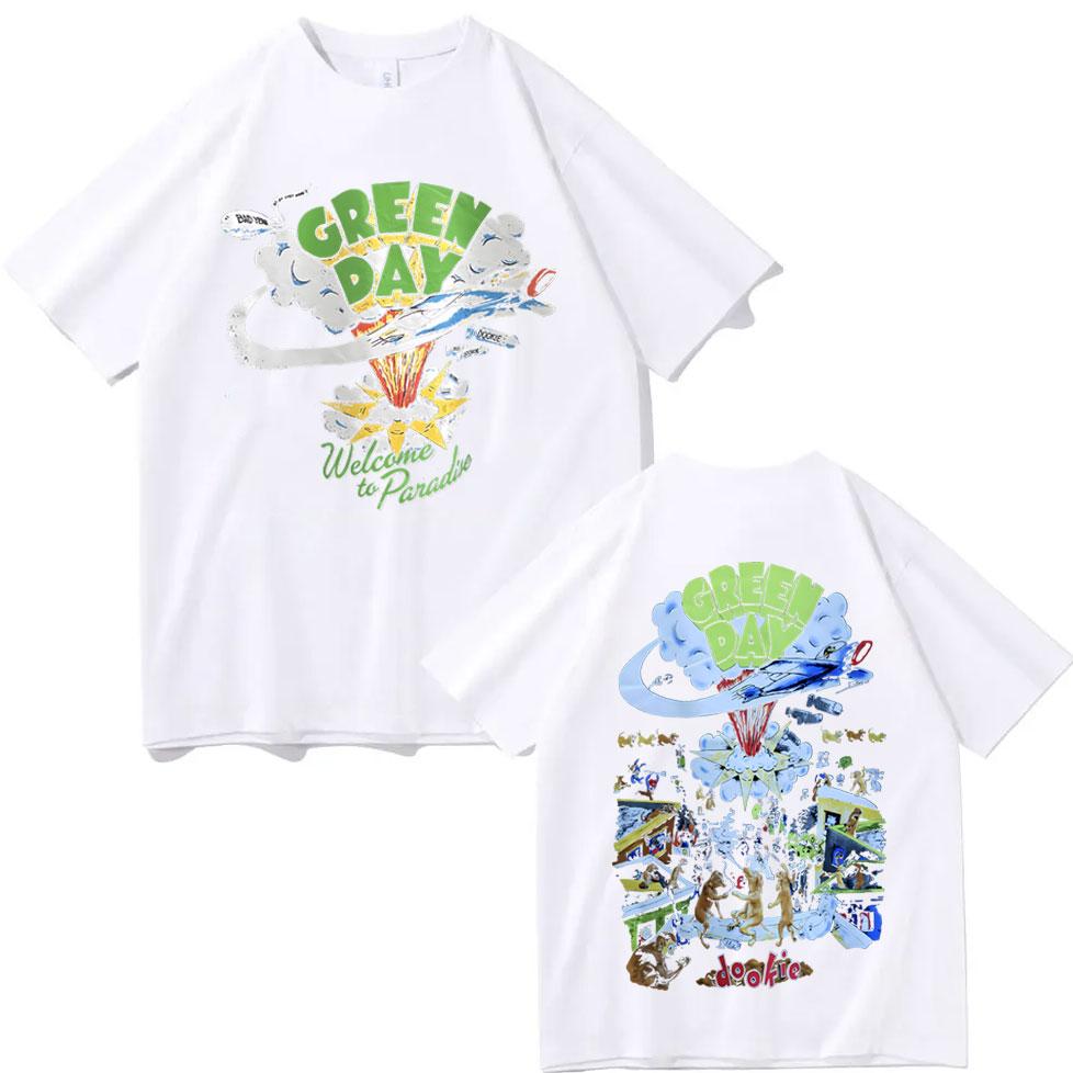 Punk Rock Band Green Day Dookie Graphic T Shirts Men Women Gothic Vintage Short Sleeve T-shirt Fashion Casual Oversized T-shirts