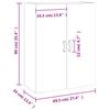 Wall Cabinet Gray Sonoma 69.5 X 34 X 90 Cm