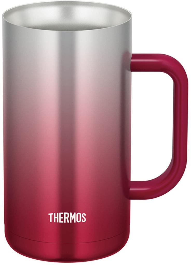 Thermos Vacuum Insulated Mug Sparkling Red Beer Mug Day Gift Men Women Birthday Present 0.72L JDK-720C SP-R Father's