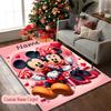 [Mickey Minnie Mouse Area Carpet] Easy Maintenance Chair Rug for Conference Room Use, Customize Name Floor Mat