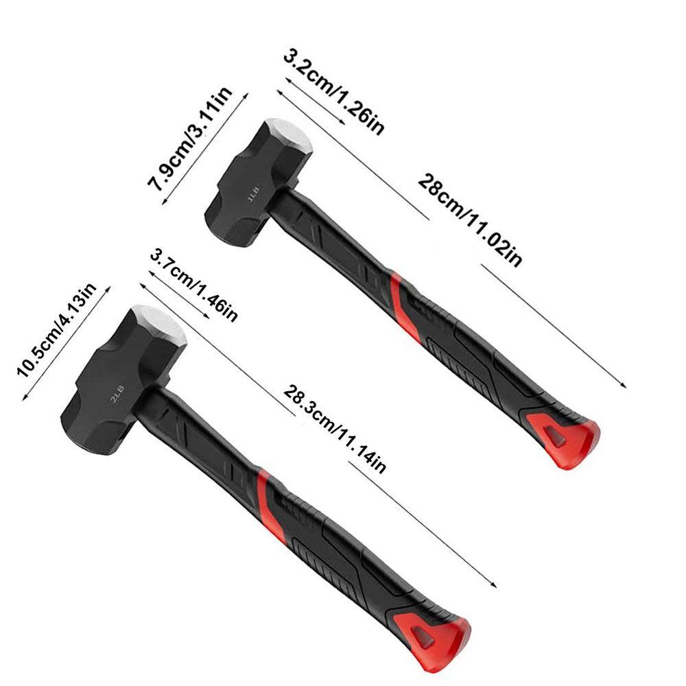 Heavy-Duty Solid Hammer High-carbon Steel Wall Smashing Sledgehammer  Construction Site