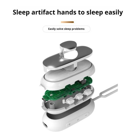 

Yousheng Smart Handheld Sleep Device Режимы низких/высоких частот Компактное портативное перезаряжаемое устройство для снятия беспокойства Помощь при сне синий