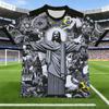 Sommer Fußball Trainingsshirt Brasilien Sonderedition Jesus Schwarzes Fußballtrikot Erwachsene Kinder Outdoor Schnelltrocknend Strand T-Shirts