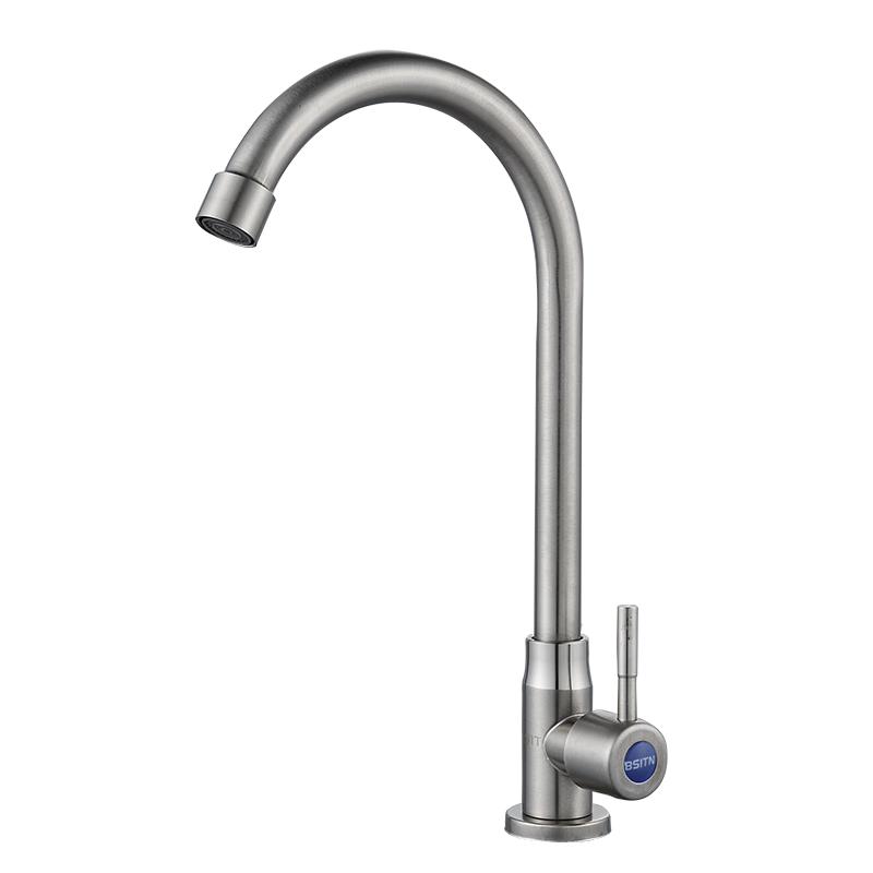 BSITN Stainless Steel Single Cold Kitchen Faucet