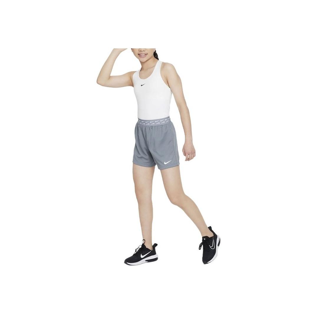 

Nike Logo Print Elastic Waist Sports Shorts Kids Shorts Cool-Gray FB1092-065 XL