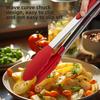 Outdoor camping silicone food tongs stainless steel barbecue tongs food tongs steak tongs heat-resistant kitchen tool tongs