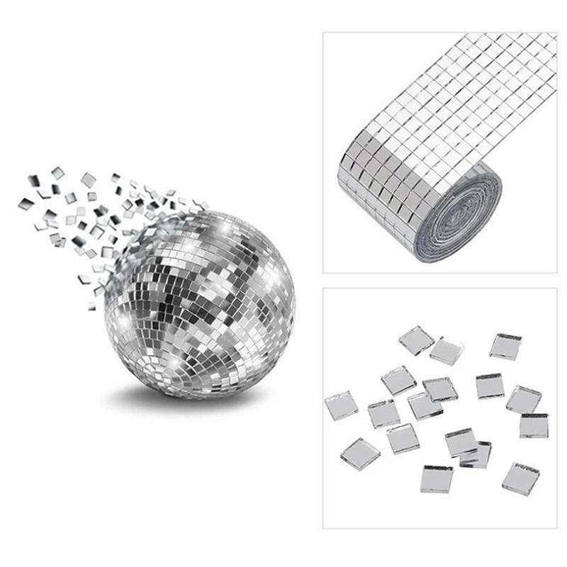 1/2pcs Mirror Mosaic Tiles Stickers DIY Self-Adhesive Mini Square Acrylic Wall Sticker Craft Party Home Decor