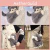 Gray Puppy Husky Cute Girl Chest Bag Soft Plush Toy Shoulder Bag For Children