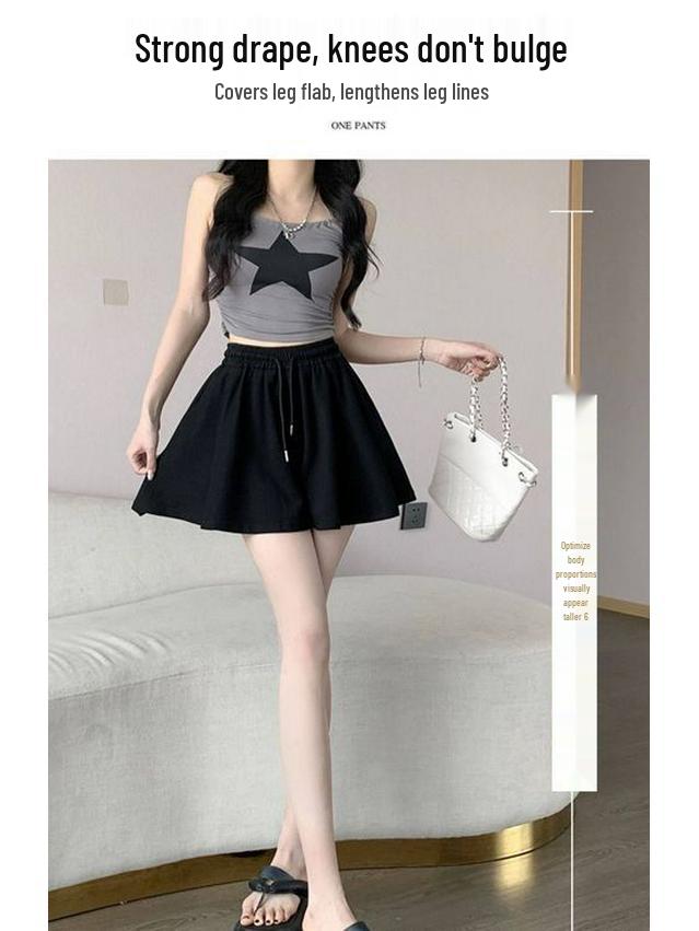 Women's Petite Ballet-Style Puffy Shorts - Summer 2026 Elastic-Waist Sports Pants