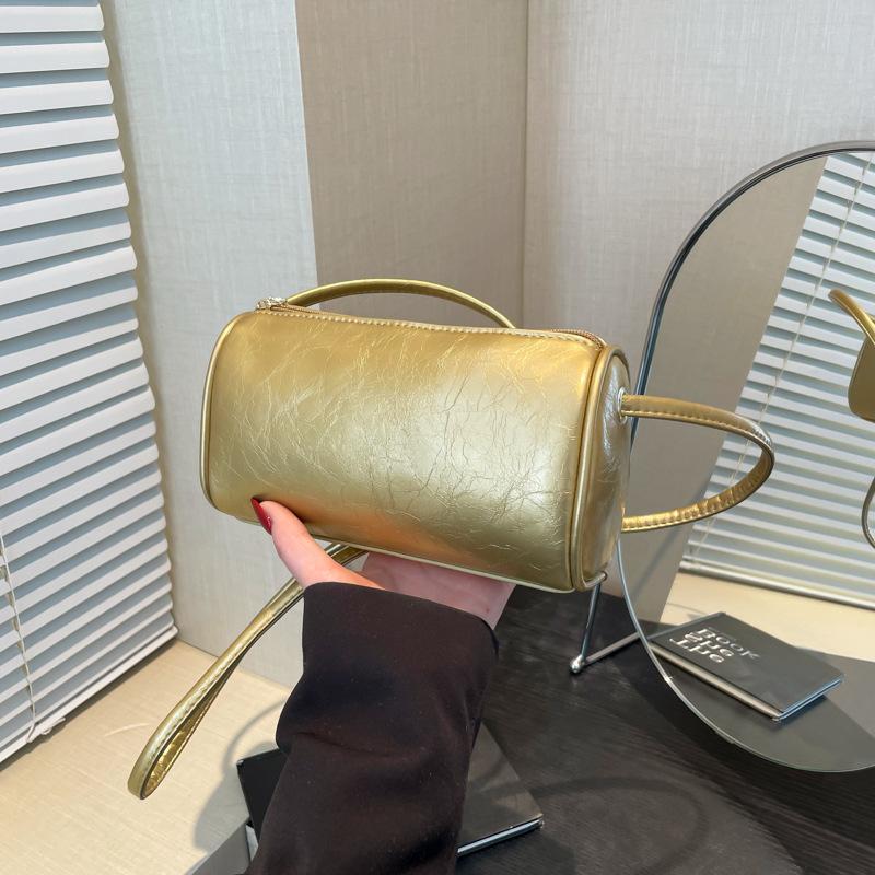 Retro Pillow Bag Women's 2025 New Fashion Versatile Cylinder Messenger Bag High-end Casual Shoulder Armpit Women's Bag