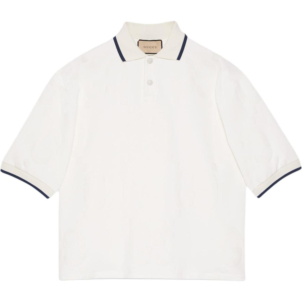 GUCCI SS24 Polo Shirt Men's Ivory White 768508-XJF5S-9275