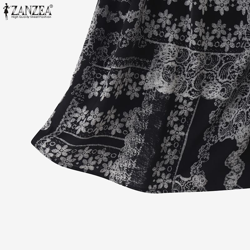 ZANZEA Women Casual Round Neck Short Sleeve Camisoles Two Piece Summer Blouse