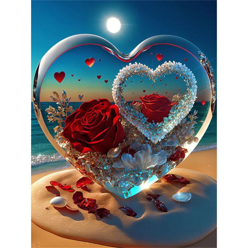 

5D DIY Алмазная картина Цветочный пейзаж Алмазная вышивка Картина Полная круглая Алмазная мозаика DIY Стразы Домашний декор Подарки Round 30x40cm